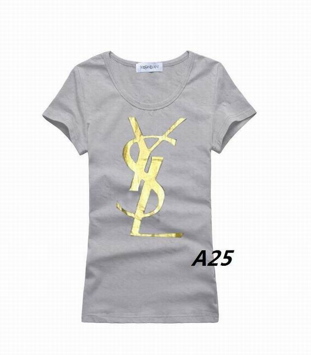 YSL short round collar T woman S-XL-167